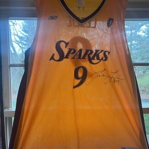 Vintage 90s Reebok Lisa Leslie LA Sparks Signed Autograph Jersey 💛💜